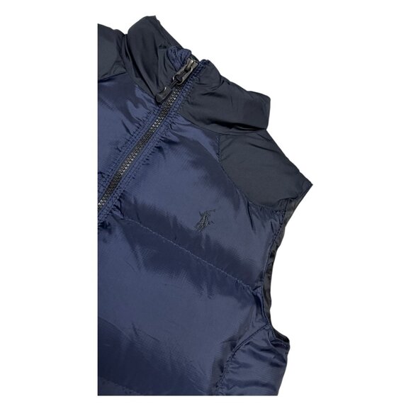 POLO RALPH LAUREN Down Fill Blue Winter Puffer Parka Vest Womens Small - Picture 3 of 5